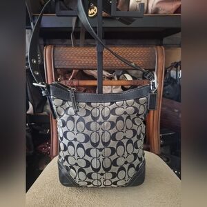 Coach - Signature Print Black Shoulder/Crossbody